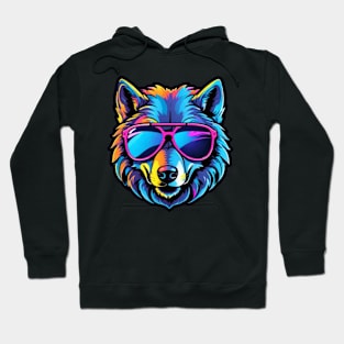 Cool Neon Wolf Hoodie